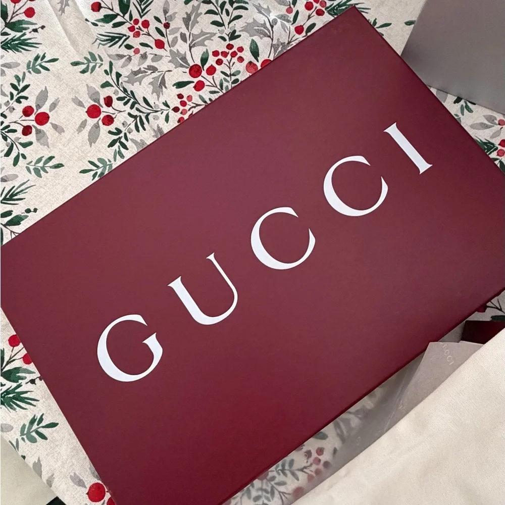 Gucci Maroon Box with Silver Bag - Picture 2 of 5
